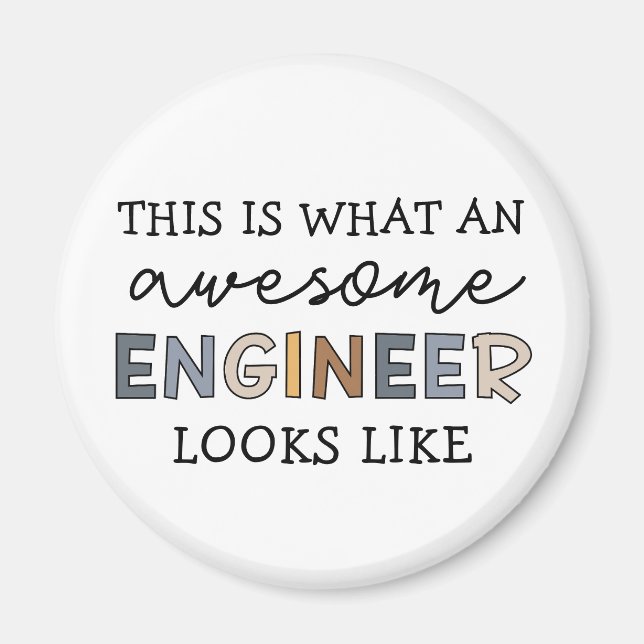 Engineer Funny Awesome Engineer | Engineering Magnet (Front)