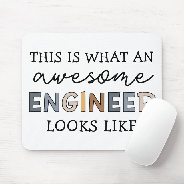 Engineer Funny Awesome Engineer | Engineering Mouse Pad (With Mouse)