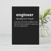 Engineer Funny Dictionary Definition (Standing Front)