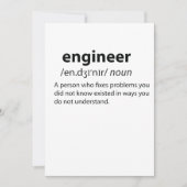 Engineer Funny Dictionary Definition (Front)