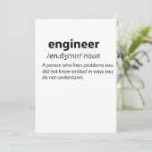 Engineer Funny Dictionary Definition (Standing Front)