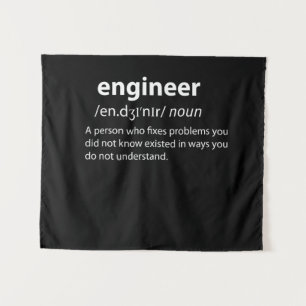 Engineer Funny Dictionary Definition Tapestry