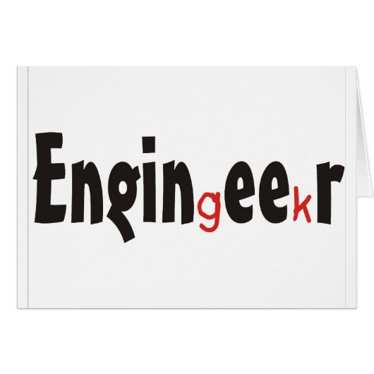 Engineer "Geek" funny gifts Cards (Front Horizontal)