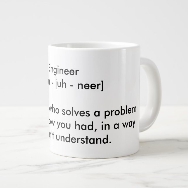 Engineer Giant Coffee Mug (Front Right)
