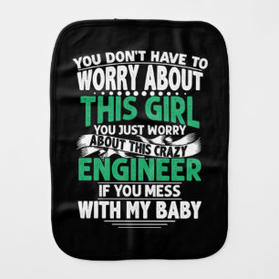 Engineer Girl Engineer Baby Burp Cloth
