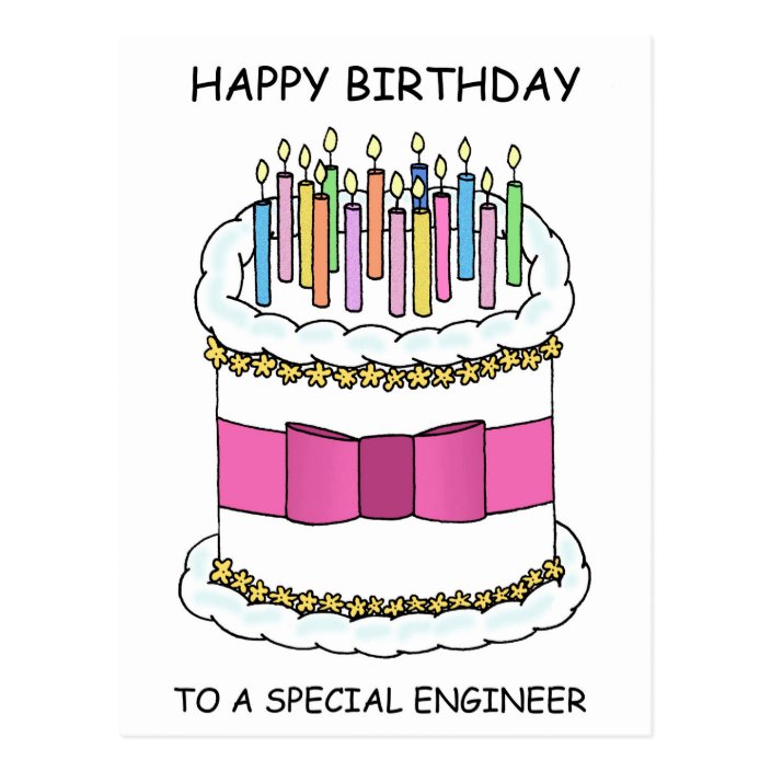 Engineer Happy Birthday Postcard