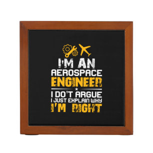 Engineer I Am A Aerospace Engineer Desk Organizer