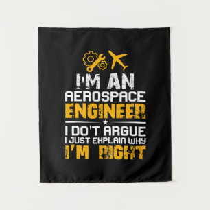Engineer I Am A Aerospace Engineer Tapestry