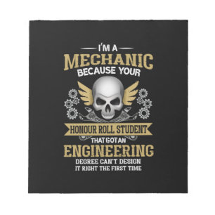 Engineer I Am A Mechanic Engineering Notepad
