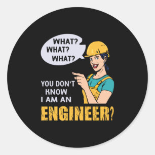 Engineer I Am An Engineer Classic Round Sticker