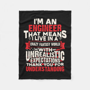 Engineer I Am An Engineer Fleece Blanket