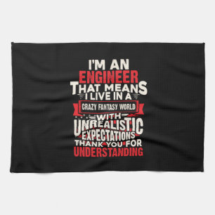 Engineer I Am An Engineer Kitchen Towel