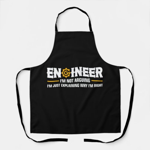 Engineer Im Not Arguing Funny Engineering Apron