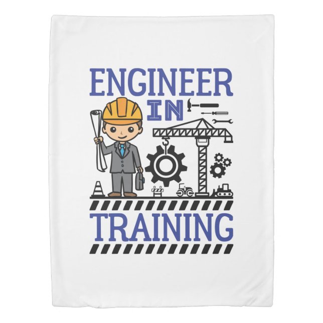 Engineer in Training Boys STEM Duvet Cover (Front)