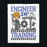 Engineer in Training Boys STEM Fleece Blanket<br><div class="desc">Cool gift shirt for boys who love to study science,  math or engineering subjects. Perfect for kids enrolled in STEM programs at school</div>