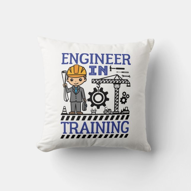 Engineer in Training Boys STEM Throw Pillow (Front)