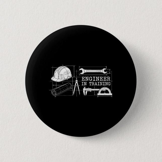 Engineer in Training Future Engineer Engineering Button (Front)