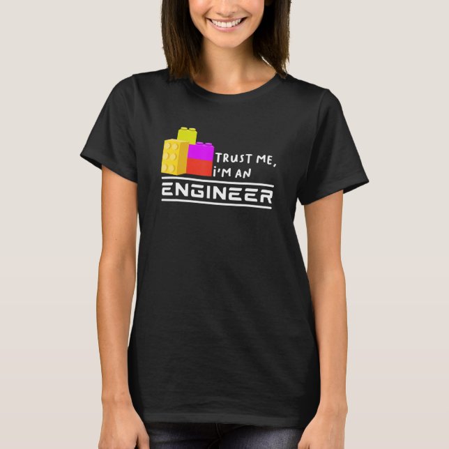 Engineer Kids Children Toy Big Building Blocks Bui T-Shirt (Front)
