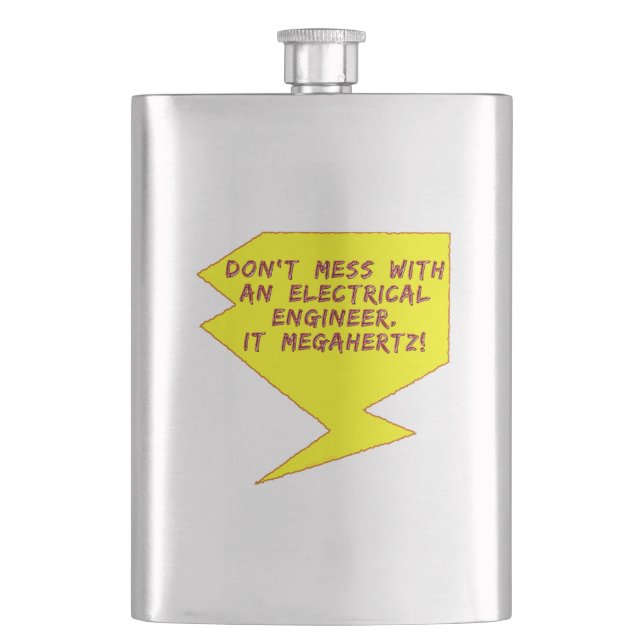 Engineer Lightning Bolt Flask (Front)