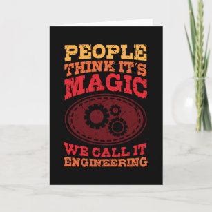 Engineer Magic Engineering Saying Graduation Card