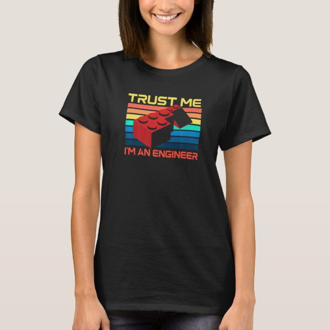 Engineer Master Builder Building Blocks Bricks Bri T-Shirt (Front)