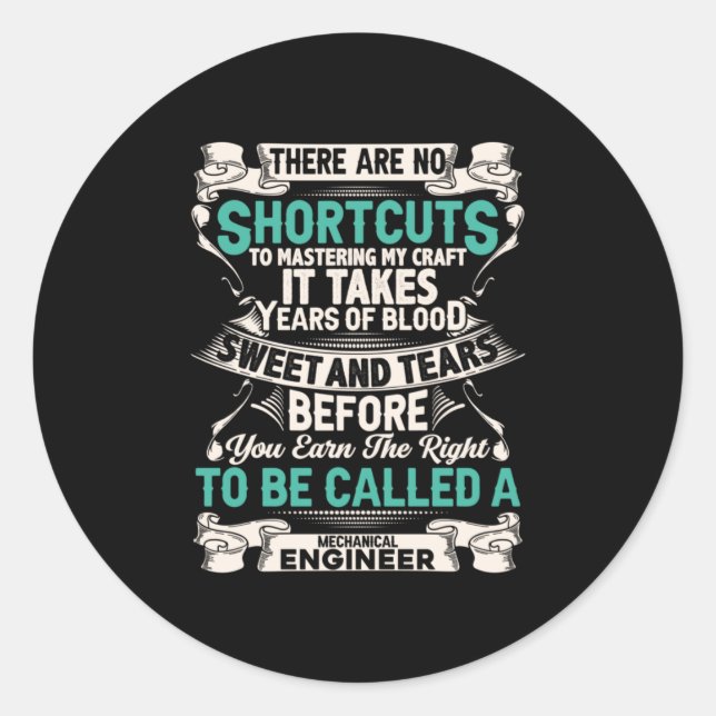 Engineer Mechanical Engineer Classic Round Sticker (Front)