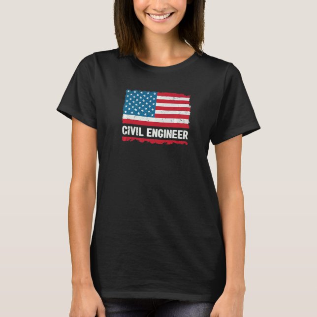 Engineer Men Women Civil Engineer Humor T-Shirt (Front)