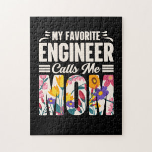Engineer My Favorite Engineer Calls Me Mom Jigsaw Puzzle