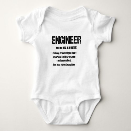 ENGINEER NOUN Funny Engineering Quotes Graduation Baby Bodysuit