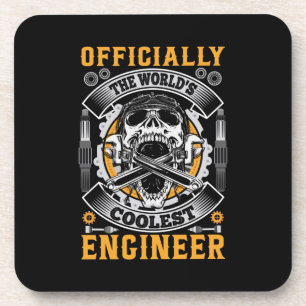Engineer Officially The World Coolest Engineer Beverage Coaster