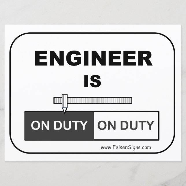 Engineer On Duty - Poster (Front)