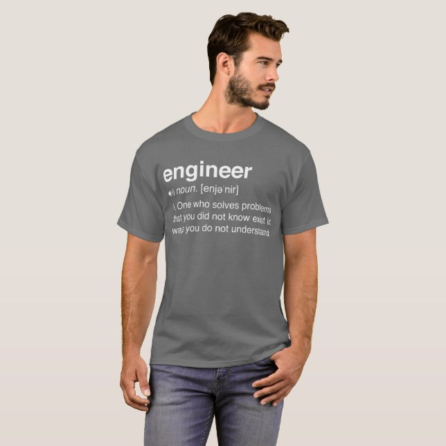 Engineer one who solves problems T-Shirt (Front Full)