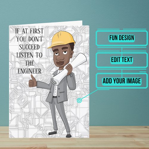 Engineer or Builder Birthday Card