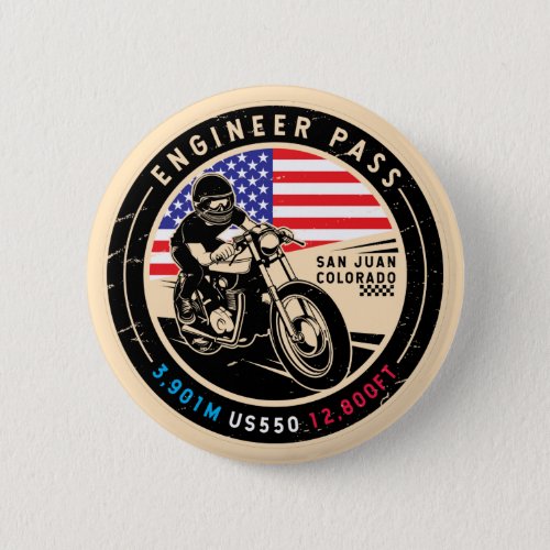 Engineer Pass Colorado Motorcycle Button