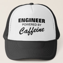 Engineer powered by caffeine funny trucker hat