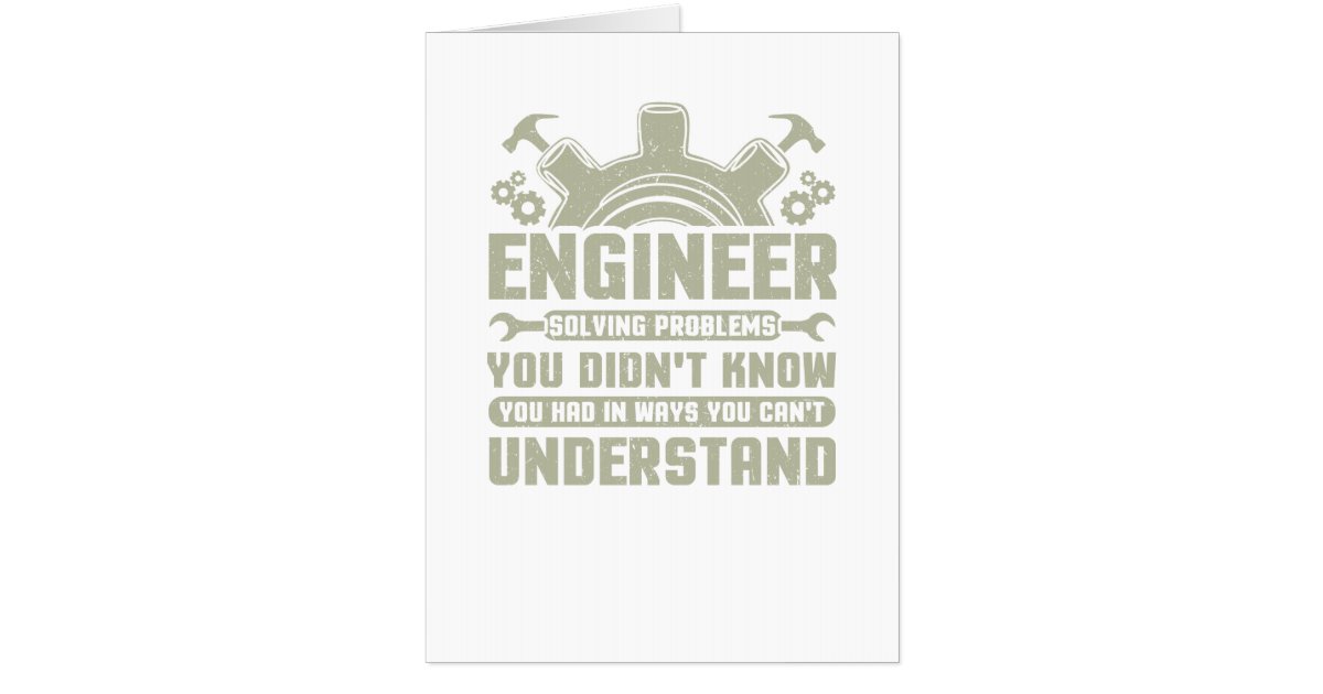 Engineer Problem Solver Engineering Career Card | Zazzle