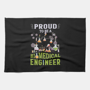 Engineer Proud To Be A Biomedical Engineer Kitchen Towel