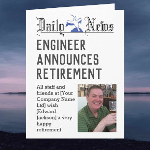 Engineer Retirement Card to Personalise