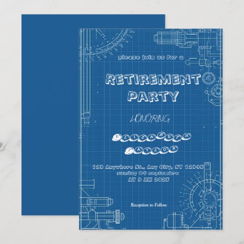 Engineer retirement party invitation
