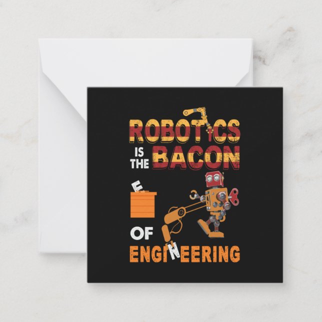 Engineer Robotics Of Engineering Note Card (Front)