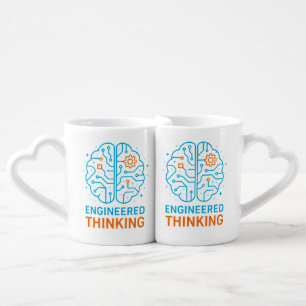 "Engineer’s Brain Mug – Geometric Mind Design for