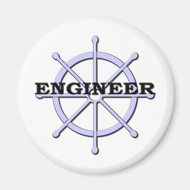 Engineer Ship Wheel Magnet (Front)