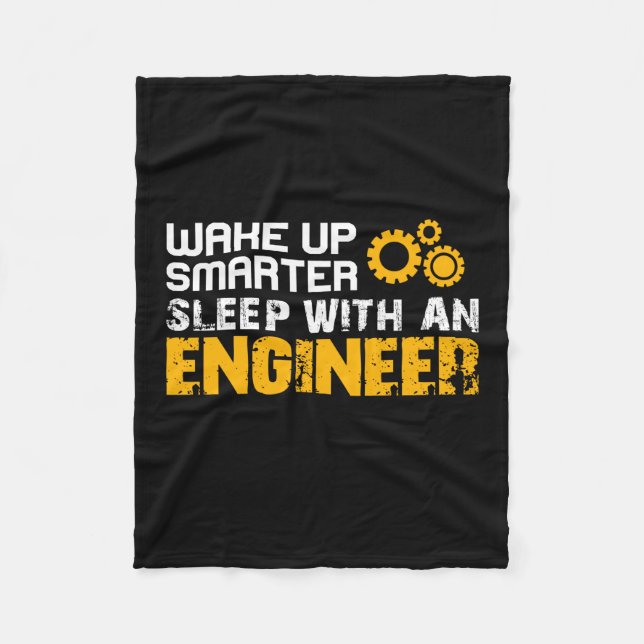 Engineer Sleep With An Engineer Fleece Blanket (Front)