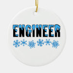 Engineer Snowflake Ceramic Ornament