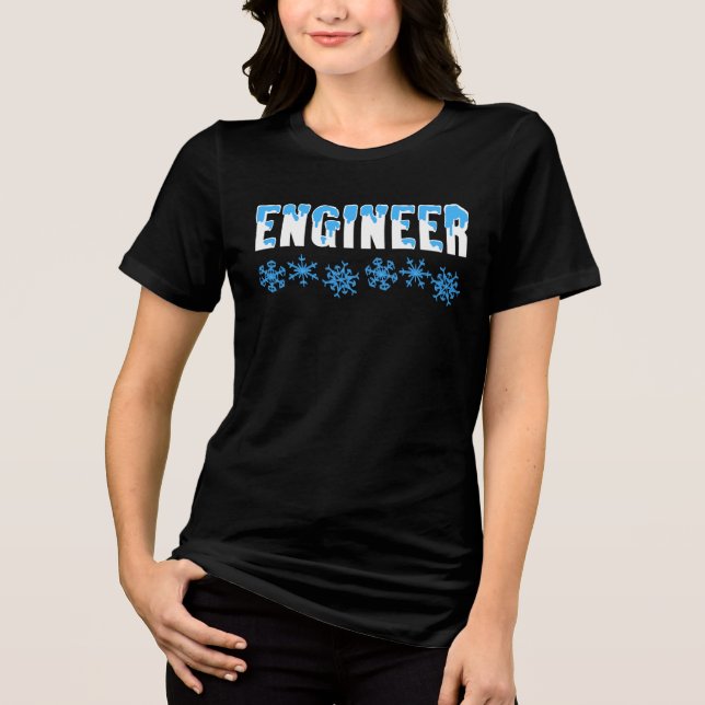 Engineer Snowflake Tri-Blend Shirt (Front)