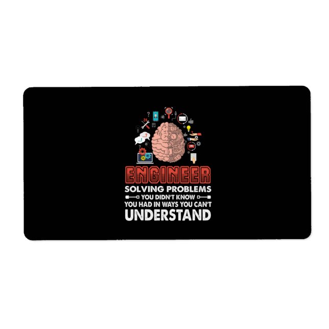 Engineer Solving Problems Label (Front)