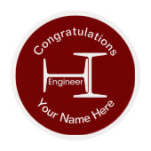 Engineer Steel Beams Edible Frosting Rounds (Front)