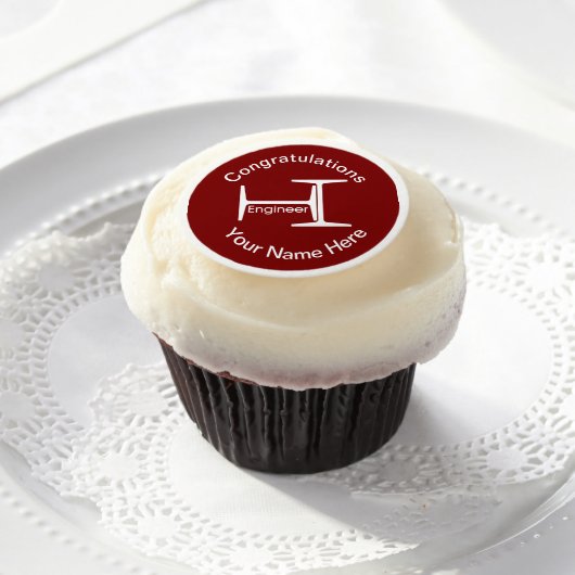 Engineer Steel Beams Edible Frosting Rounds (Cupcake)