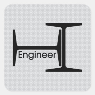 Engineer Steel Beams Square Sticker