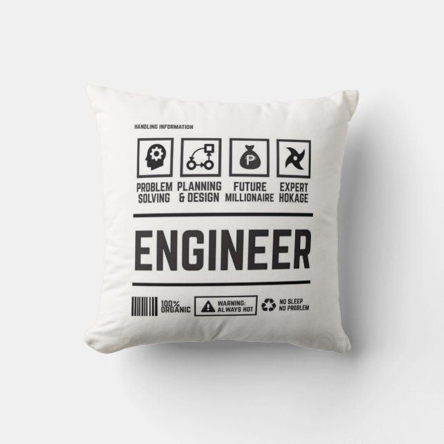 engineer throw pillow (Front)